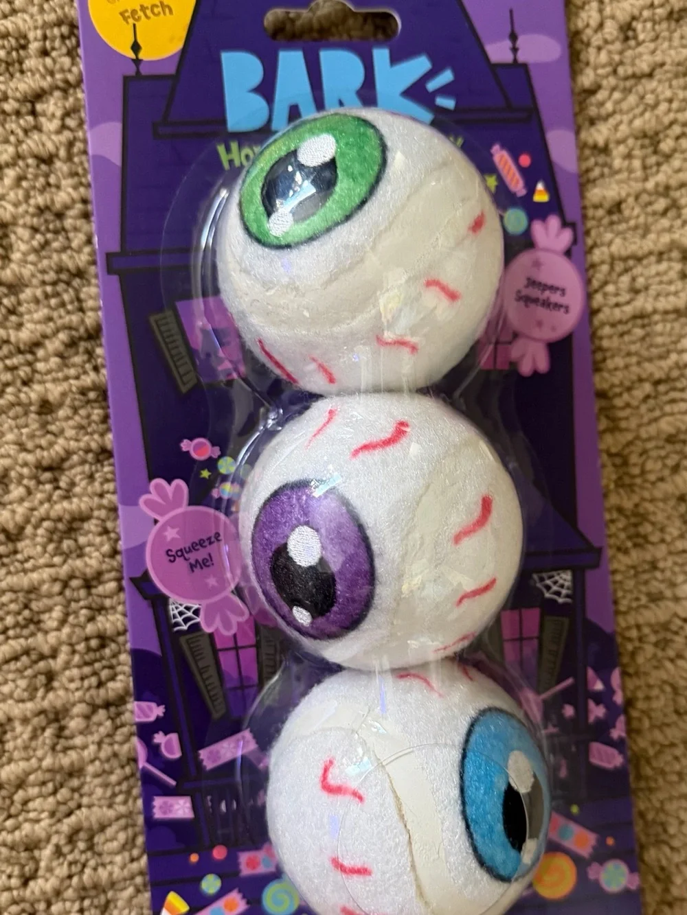 BARK Halloween 3 Dog Toys + 2 Treat Balls | New With Tags